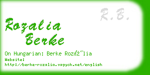 rozalia berke business card